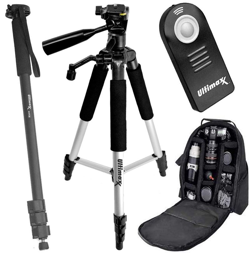 Ultimaxx 58MM Accessory Kit for Canon EOS 70D, 80D, 90D, 5DS, 5DSR, 6D, 6D Mark II, 7D, 7D Mark II, and More; Includes: 2X LP-E6 Batteries, Filter Sets, Backpack & More - Image 3